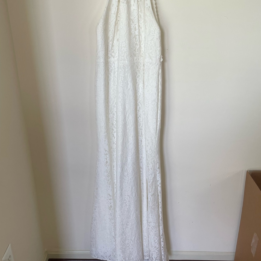 Wedding Gown with diamond and pearl belt